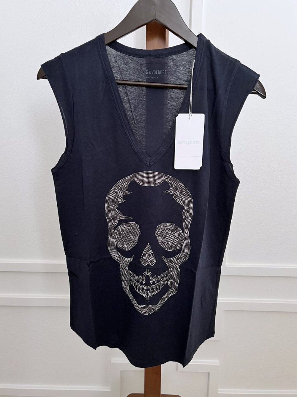 NWT - Zadig & Voltaire Brooklyn Strass T-shirt - Marine💙